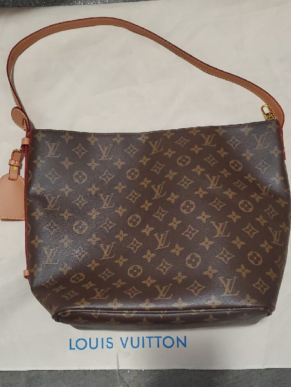 LvMonogram Shoulder Bag - Brown with Tan Trim - Picture 3 of 10